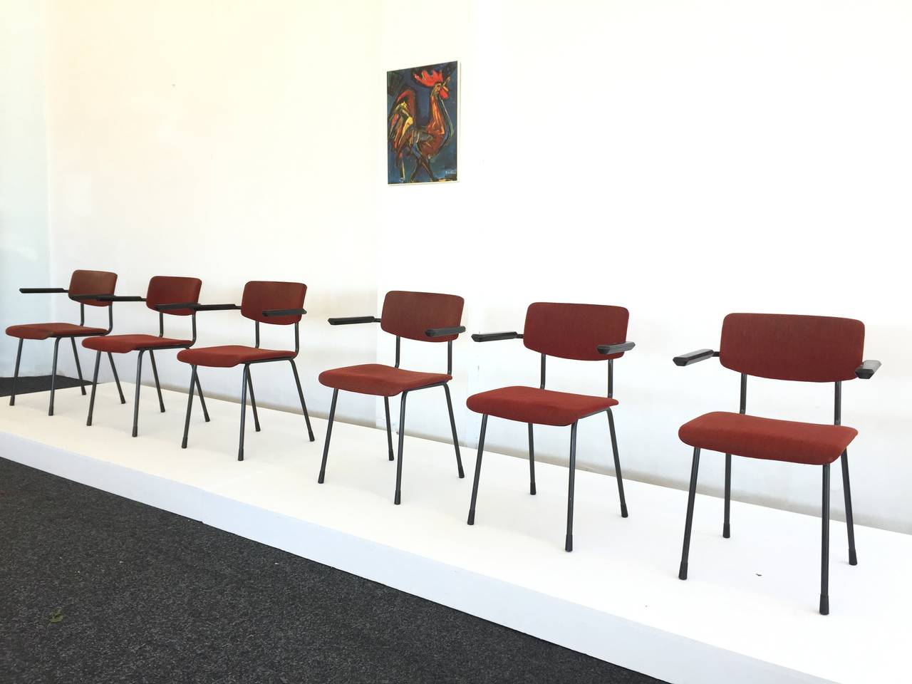 Big Lot Gispen 1236 Armchairs Produced in 1960 for a Dutch University 1