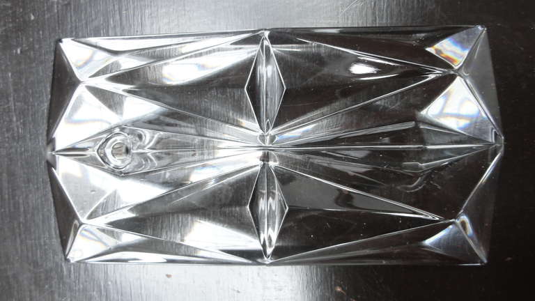 stunning 3 Trier Kinkeldey Crystal & Brass Chandelier Germany 1960's For Sale 1