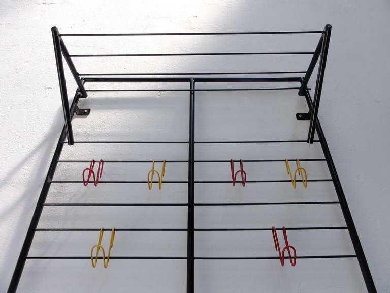 Extremely early 1st edition 'bent wire hook' 1954 Coen de Vries' coat rack with For Sale 1