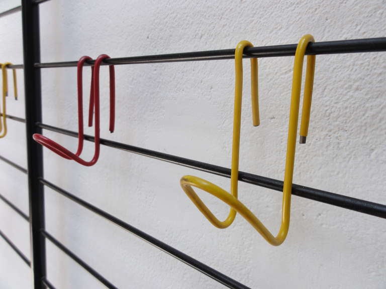 Mid-20th Century Extremely early 1st edition 'bent wire hook' 1954 Coen de Vries' coat rack with For Sale