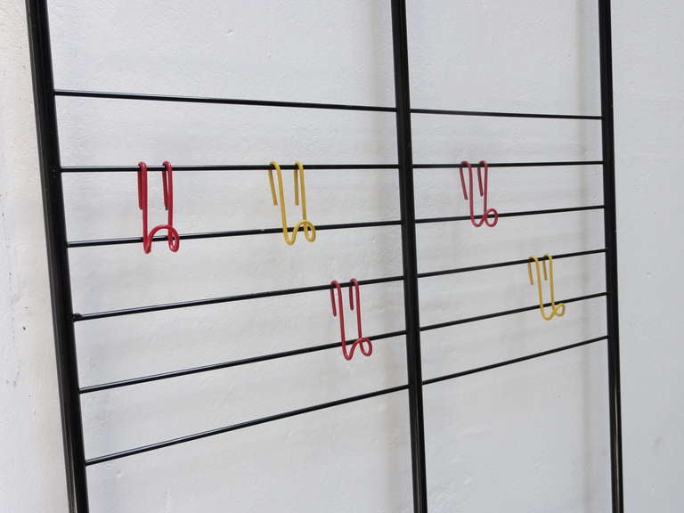 Extremely early 1st edition 'bent wire hook' 1954 Coen de Vries' coat rack with For Sale 4
