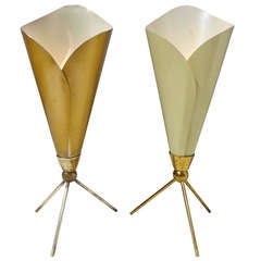 Arredoluce "Calla" table Lamps by Angelo Lelli