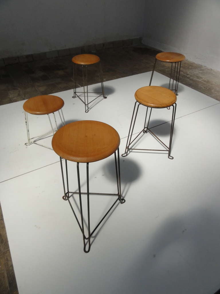 Dutch Collection of stools by Jan van der Togt for Tomado, The Netherlands 1950's
