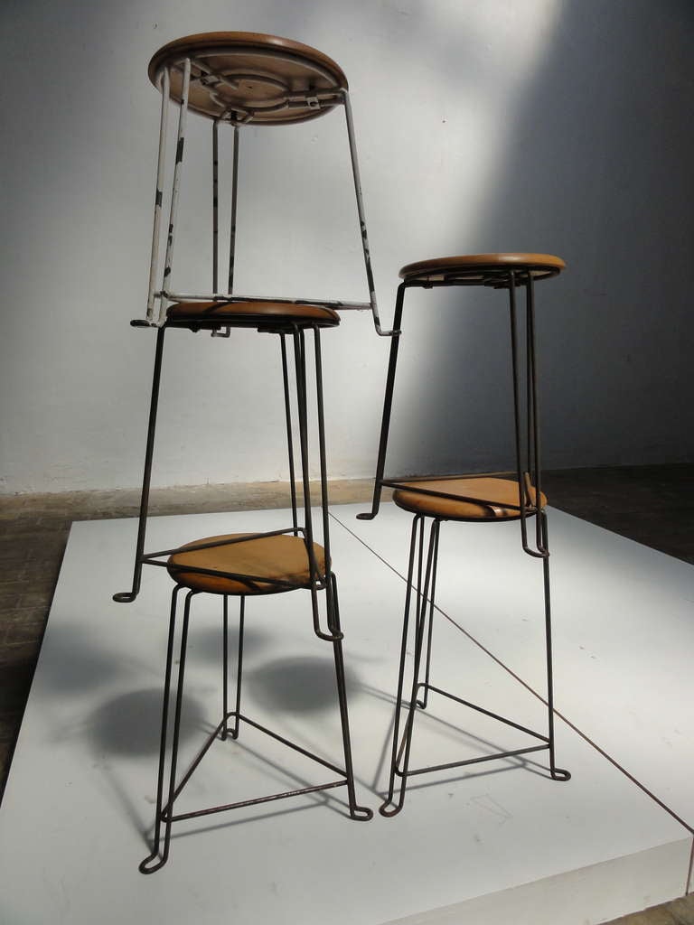 Mid-Century Modern Collection of stools by Jan van der Togt for Tomado, The Netherlands 1950's