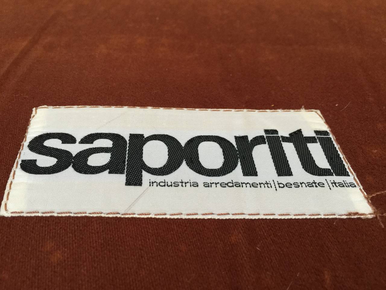 Mid-Century Modern Rare Three-Seat Leather Sofa by Vittorio Introini for Saporiti, 1968, Published
