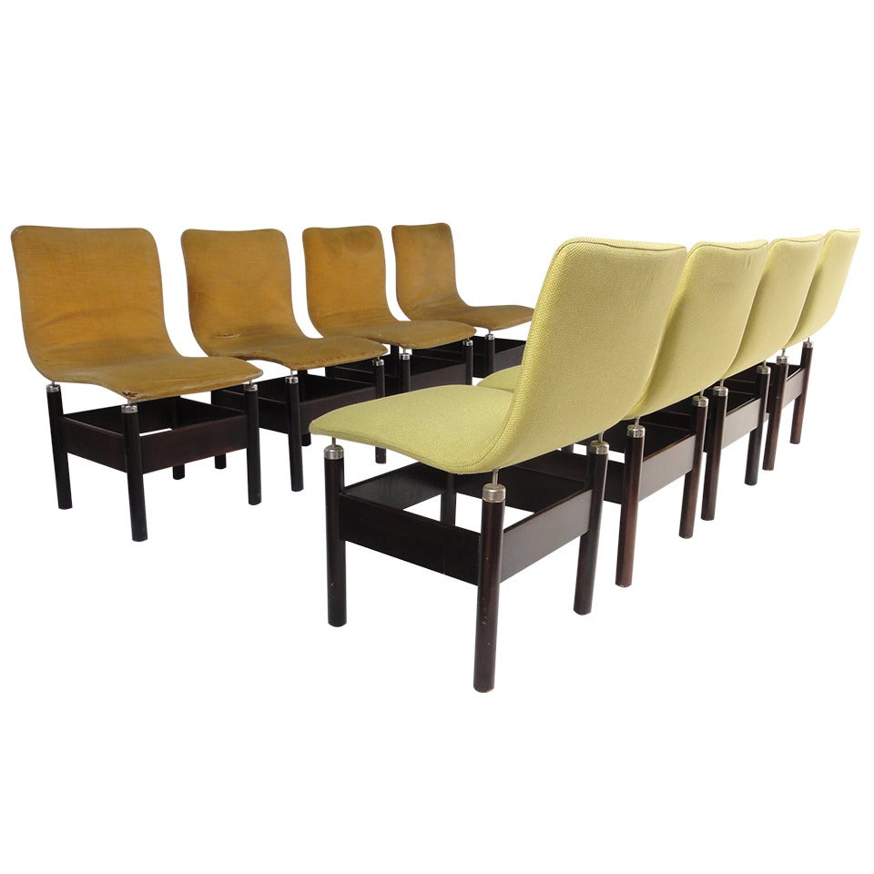 Eight 'Chelsea' Rosewood Chairs, Vittorio Introini for Saporiti, Italy, 1966