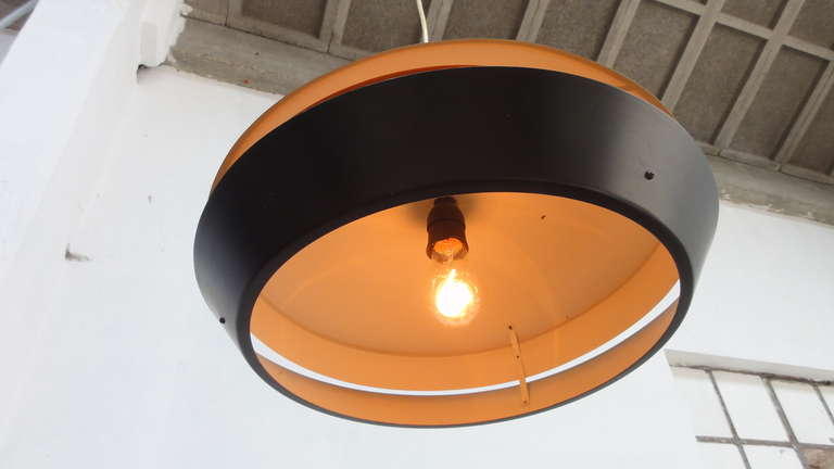 Néerlandais Lampe à suspension « Évolux » rare en laiton et métal par Hiemstra en vente