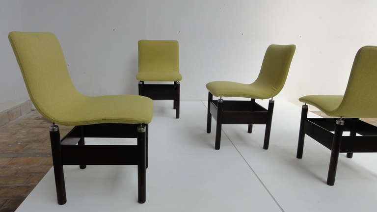 Eight 'Chelsea' Rosewood Chairs, Vittorio Introini for Saporiti, Italy, 1966 1