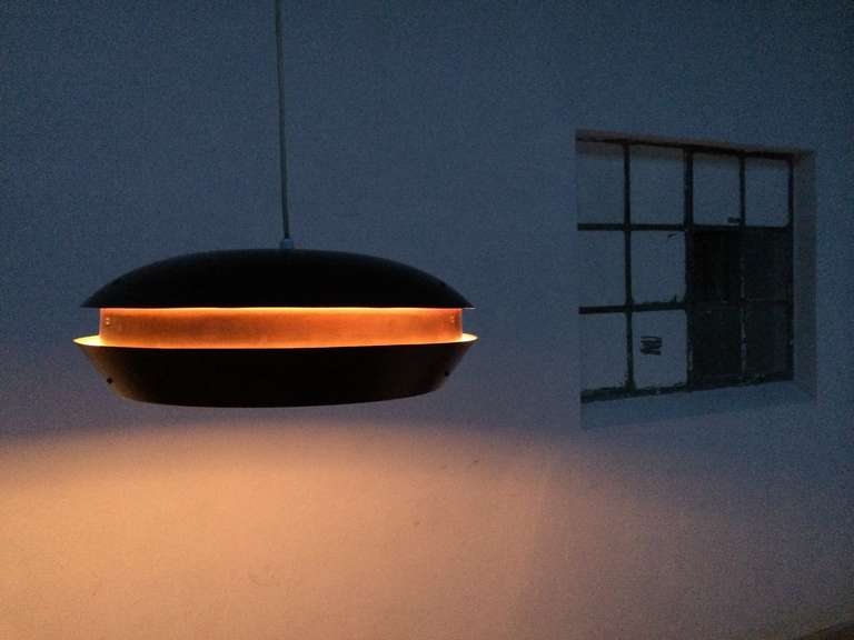 Lampe à suspension « Évolux » rare en laiton et métal par Hiemstra en vente 2