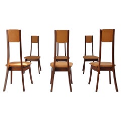 6 Angelo Mangiarotti S11 dining chairs,  Sorgente dei Mobili, Italy 1972