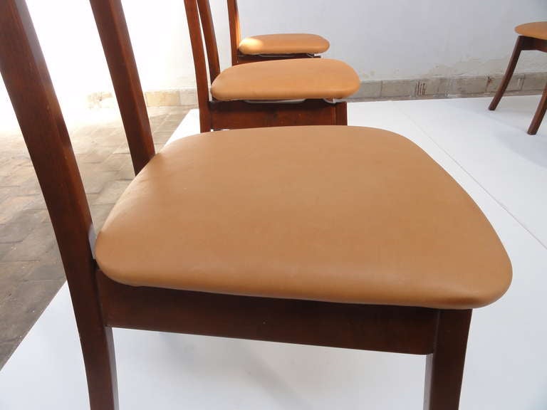 Late 20th Century 6 Angelo Mangiarotti S11 dining chairs,  Sorgente dei Mobili, Italy 1972