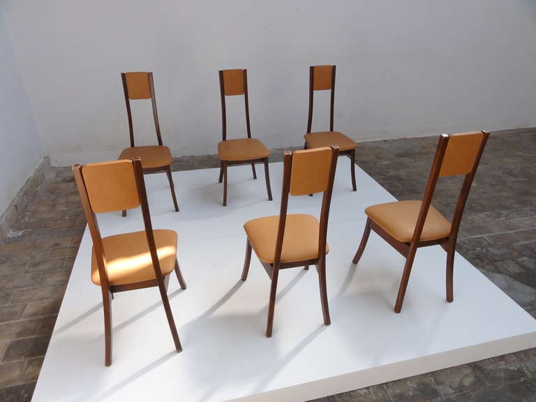 Italian 6 Angelo Mangiarotti S11 dining chairs,  Sorgente dei Mobili, Italy 1972