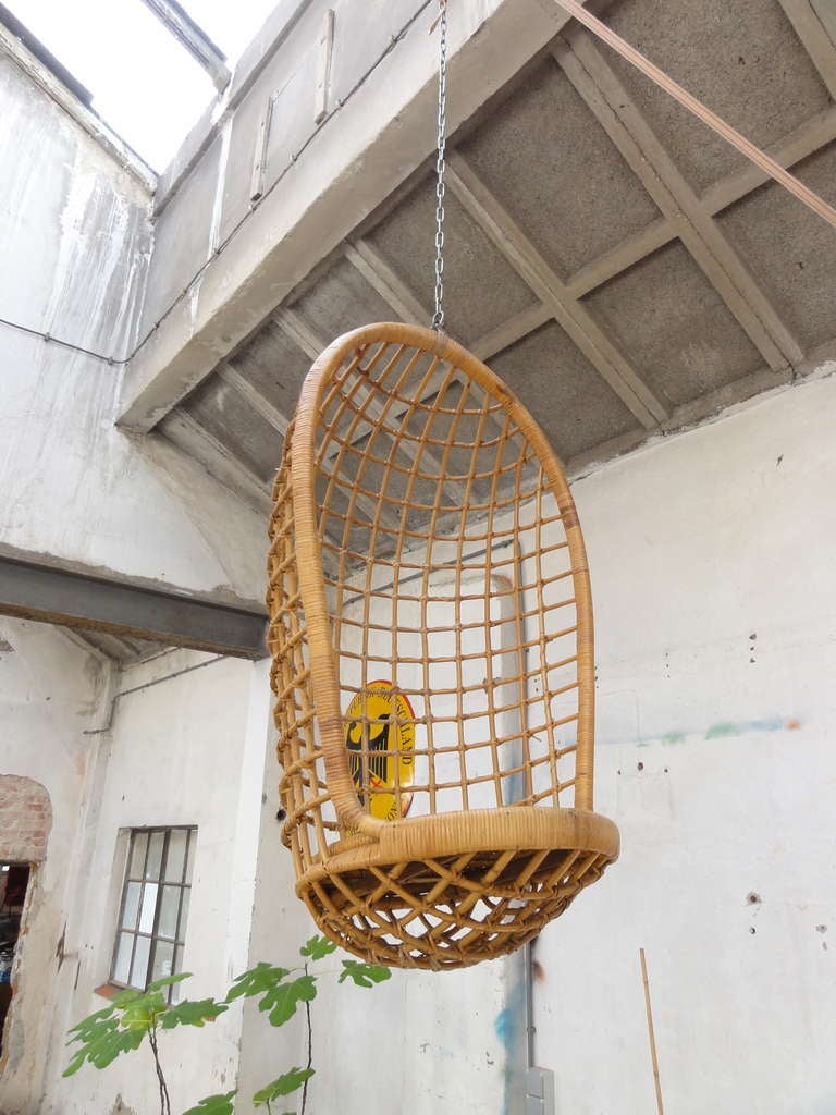 1960's Rohe cane hanging chair Noordwolde, The Netherlands 1