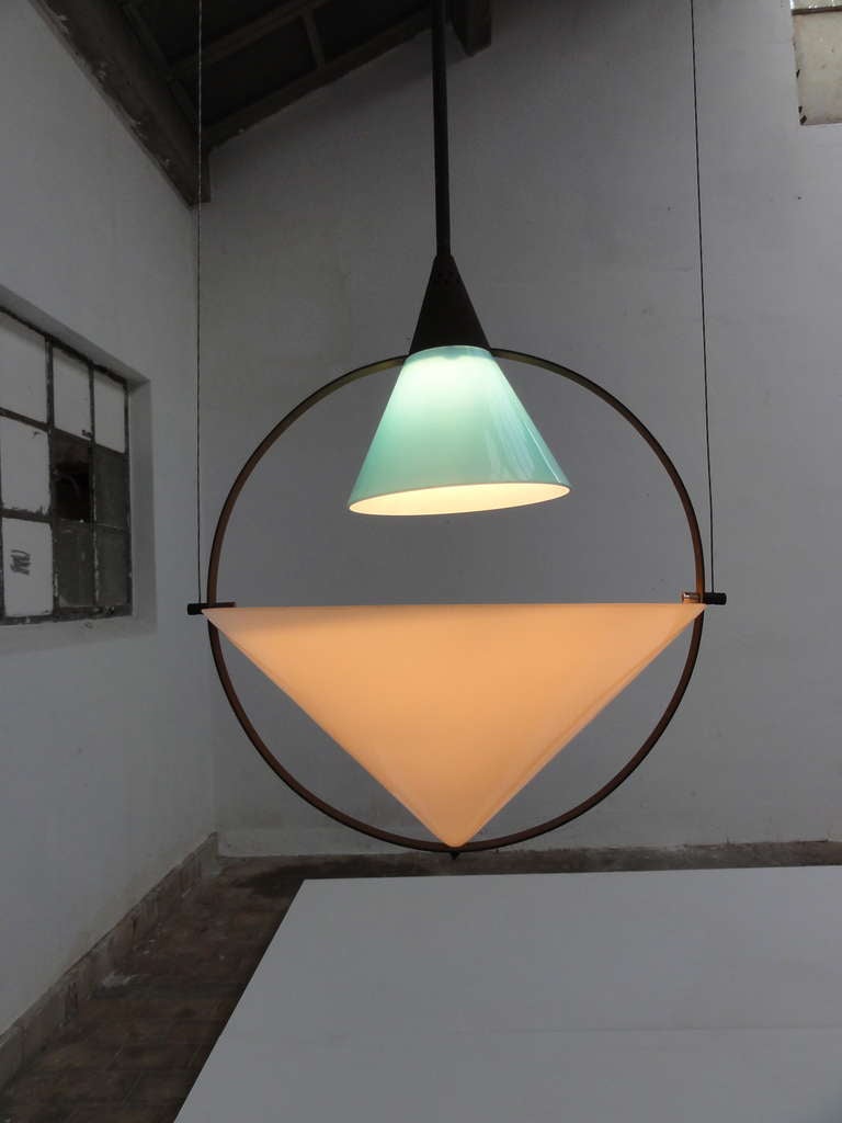Memphis Group Dede  Ceiling Lamp By Enzo Berti, Artisan Production Veart, Scorze, venice