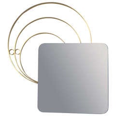 Stunning 1950s sculptural form mirror in the style of Osvaldo Borsani 11