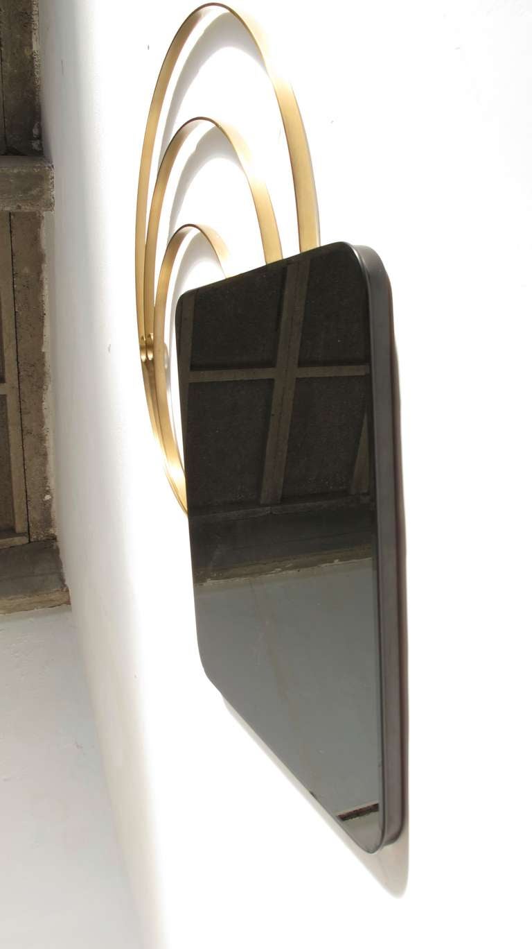 Mid-20th Century Stunning 1950s Sculptural Form Mirror in the Style of Osvaldo Borsani For Sale