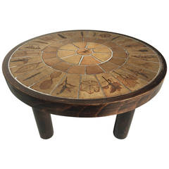 Custom-Made Little Roger Capron Table for Vallauris, France 1960s 3