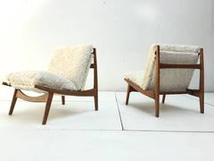 Superbes chaises longues '790' de forme organique par J.A Motte pour Steiner:: France:: 1960
