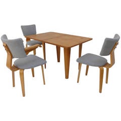 Rare Cor Alons Plywood Dining Set for Den Boer Gouda