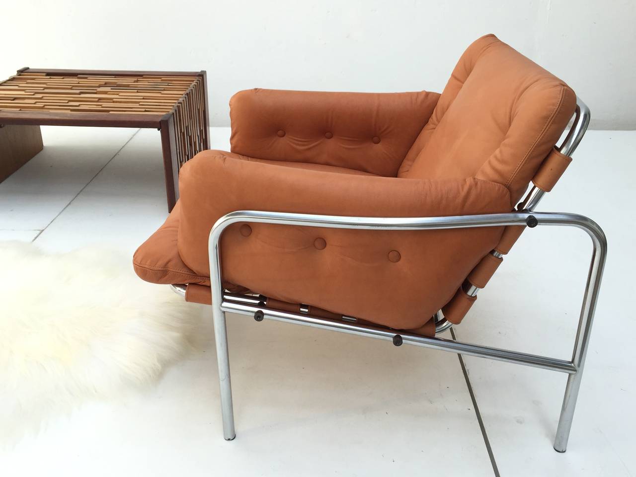 Martin Visser Leather 'Osaka' Easy Chairs World Expo 1970 Japan 't Spectrum In Good Condition In bergen op zoom, NL