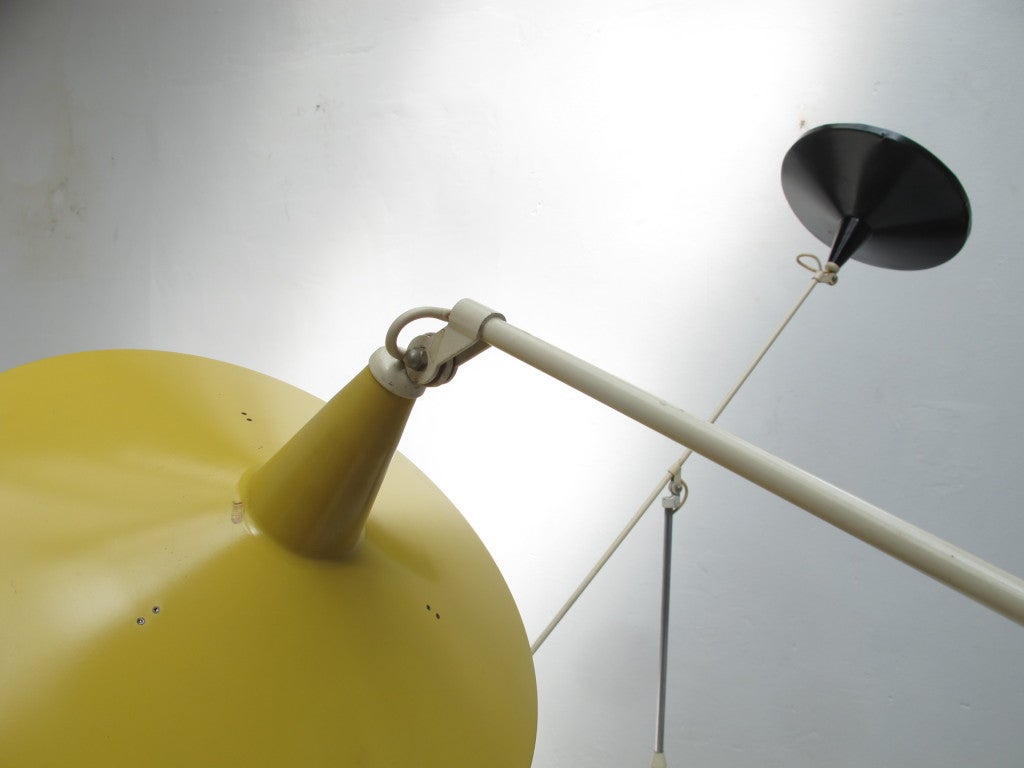 Mid-20th Century Wim Rietveld Panama Floor Lamp for Gispen 1955