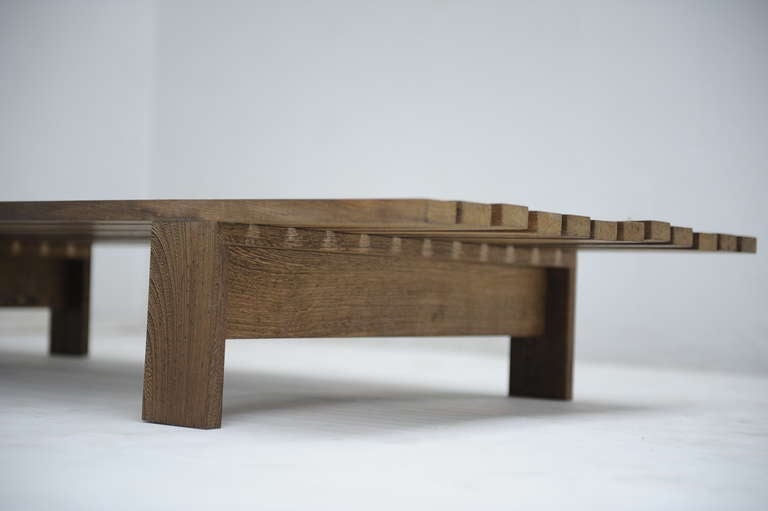 Martin Visser made his first design for a Museum Bench in 1965 for the Stedelijk Museum in Amsterdam.

This design was executed and produced by 't Spectrum the company that innovated Holland with modern design from the 50's till present

This