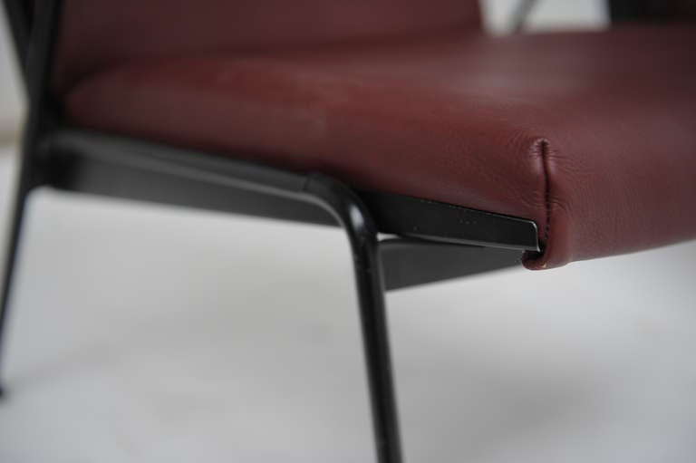 Dutch Leather Wim Rietveld ''Oase'' Chair for Ahrend de Cirkel 1959
