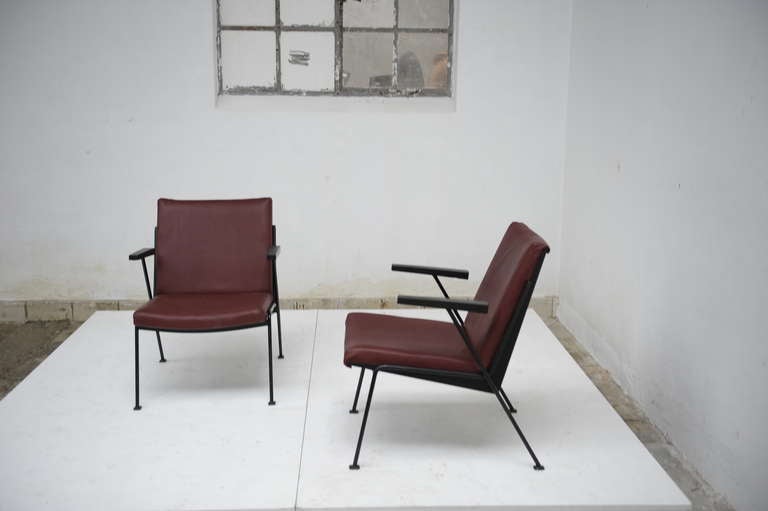 Leather Wim Rietveld ''Oase'' Chair for Ahrend de Cirkel 1959 1