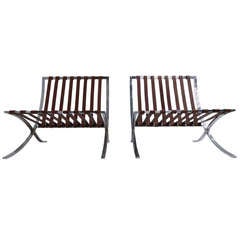 screw frame 1947-1954 production Mies van der Rohe ''Barcelona'' chairs 4