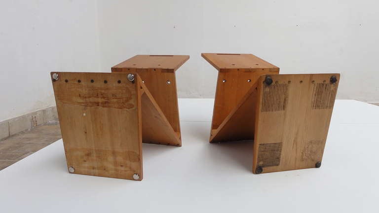 Gerrit Thomas Rietveld unique pair of Zig Zag Chairs G.A. v/d Groenekan 3