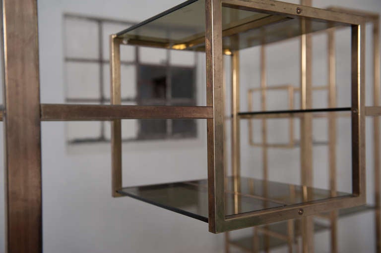 Stunning pair of  brass Romeo Rega etagere, 1975, published 3