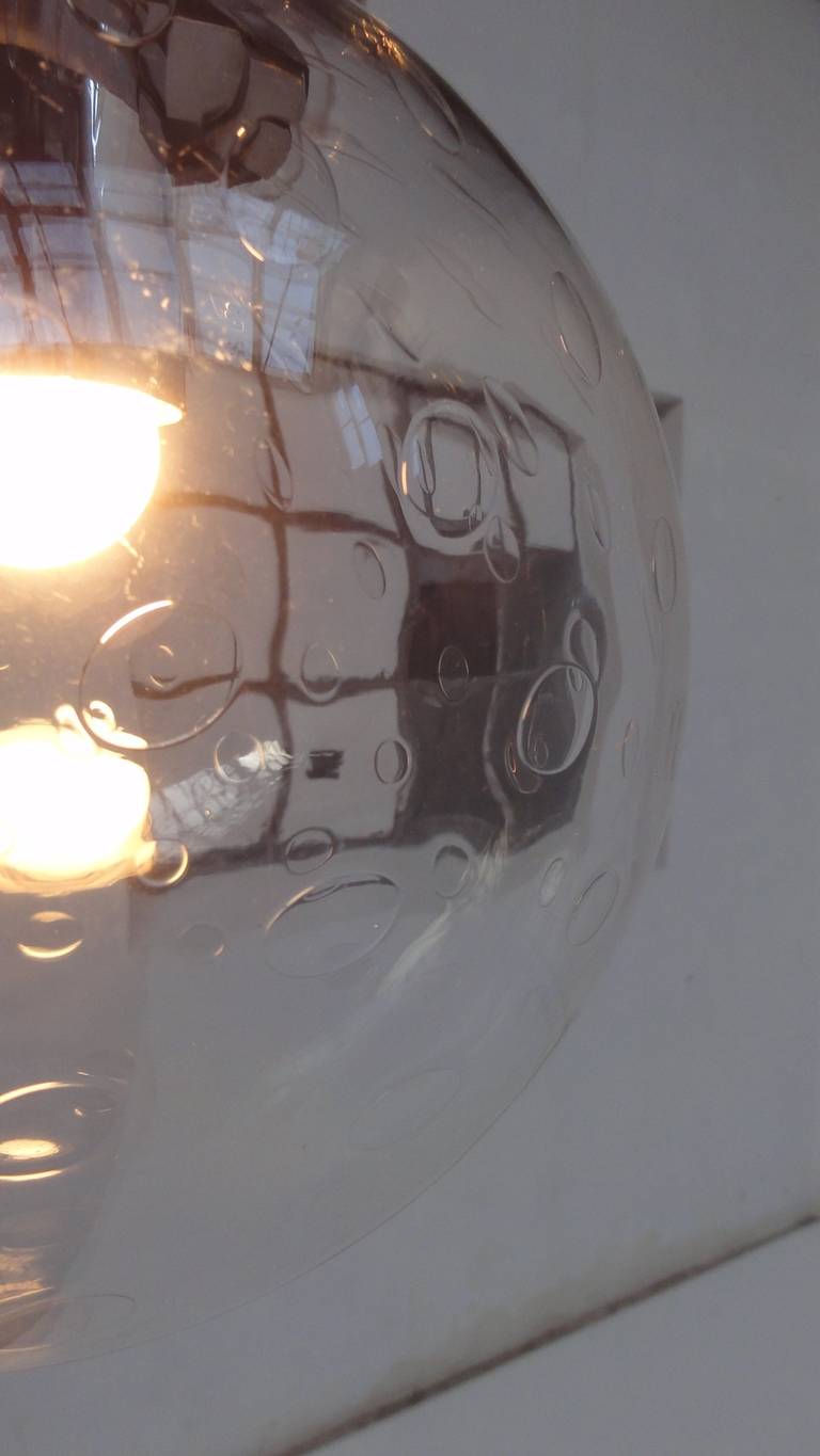 Pair of Three Bubble Globe Chandelier by RAAK Lighting Architecture Amsterdam For Sale 3