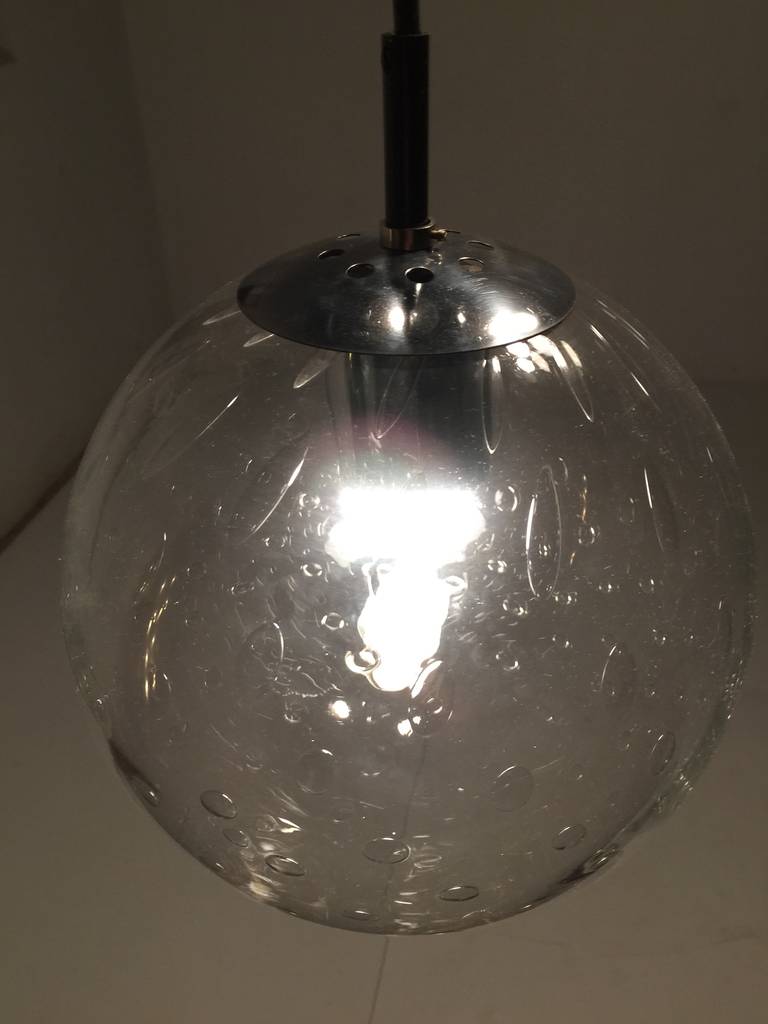 Pair of Three Bubble Globe Chandelier by RAAK Lighting Architecture Amsterdam In Good Condition For Sale In bergen op zoom, NL