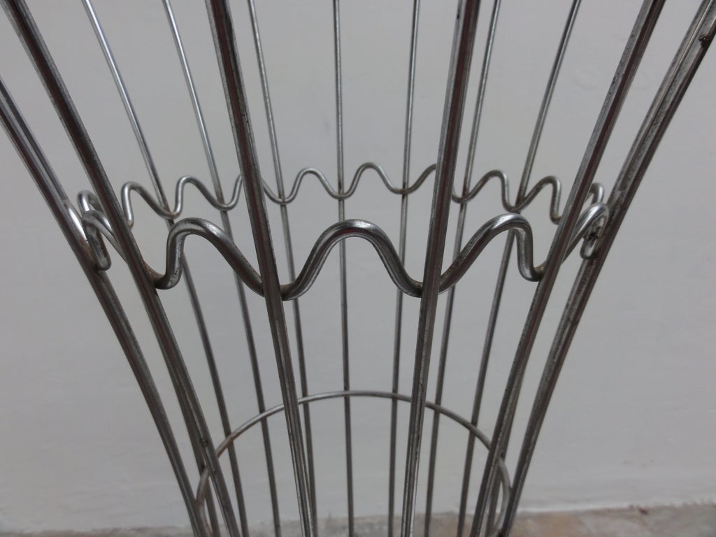Swiss Rare and Early Chromed Steel Sculptural Coat Rack by V.Panton, 1959
