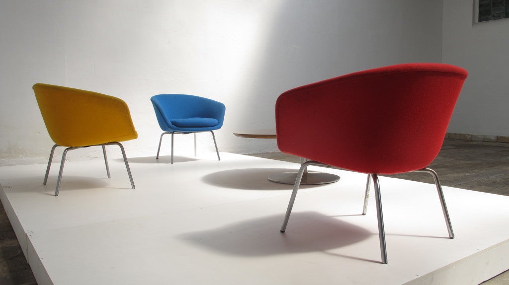 Set of 3 rare model easy chairs by Pierre Paulin for Artifort 2