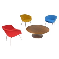 Set of 3 rare model easy chairs by Pierre Paulin for Artifort