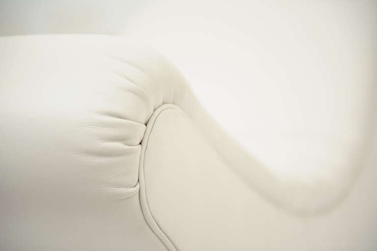 Superb Sculptural Form Leather Chaise Lounge, Germany, 1970 2