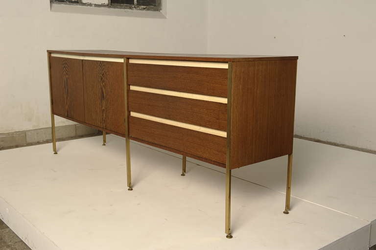 Exceptional Kho Liang le & Wim Crouwel Wenge Credenza for Fristho 196 In Good Condition In bergen op zoom, NL