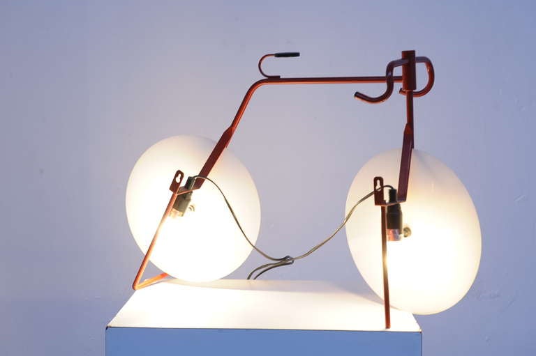 Swiss Made Bicycle Table Or Wall Light Pop Art 1980's