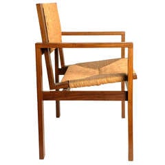 Wenge and rush cord chair by Hein Stolle for 't Spectrum  circa 1965