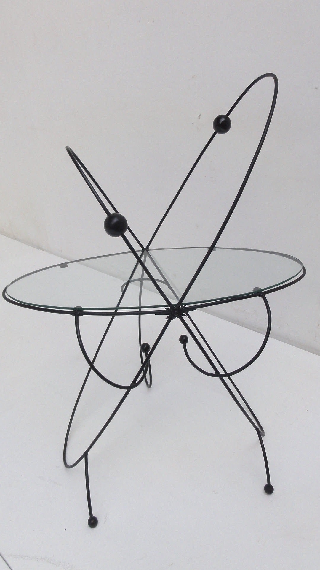 Beautiful French 1950s Atomic Age Console Table For Sale 5