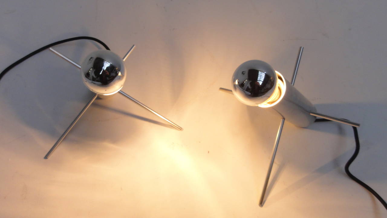 Aluminum Pair of Cricket Lamps by Otto Wach for RAAK Lighting Architecture Amsterdam For Sale