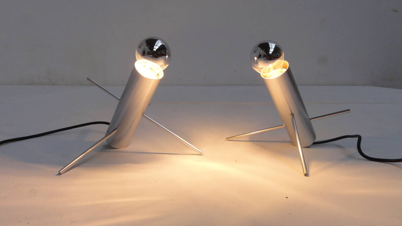 Pair of Cricket Lamps by Otto Wach for RAAK Lighting Architecture Amsterdam For Sale 2