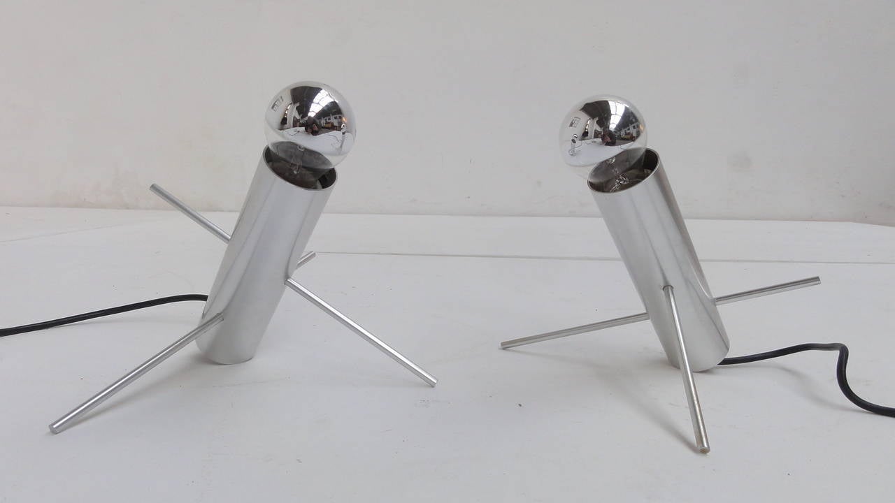 Dutch Pair of Cricket Lamps by Otto Wach for RAAK Lighting Architecture Amsterdam For Sale