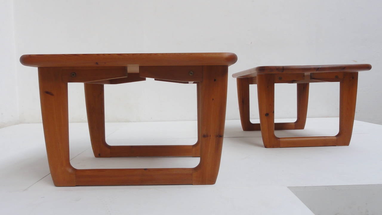 Late 20th Century Solid Pinewood Coffee Tables By Korup Stolefabrik Denmark 1970's