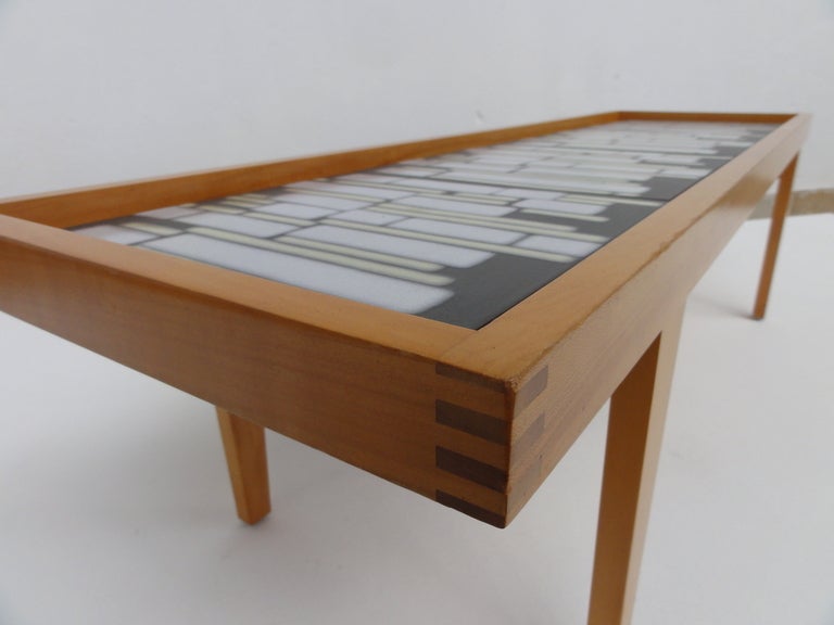 German Mid Century Ceramic Tile Coffee Table at 1stDibs