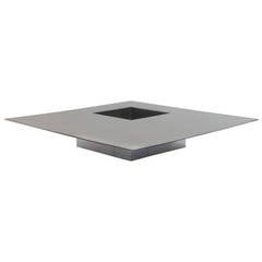 Stunning 1970s Italian Stainless 'Floating' Coffee Table by Saporiti 10