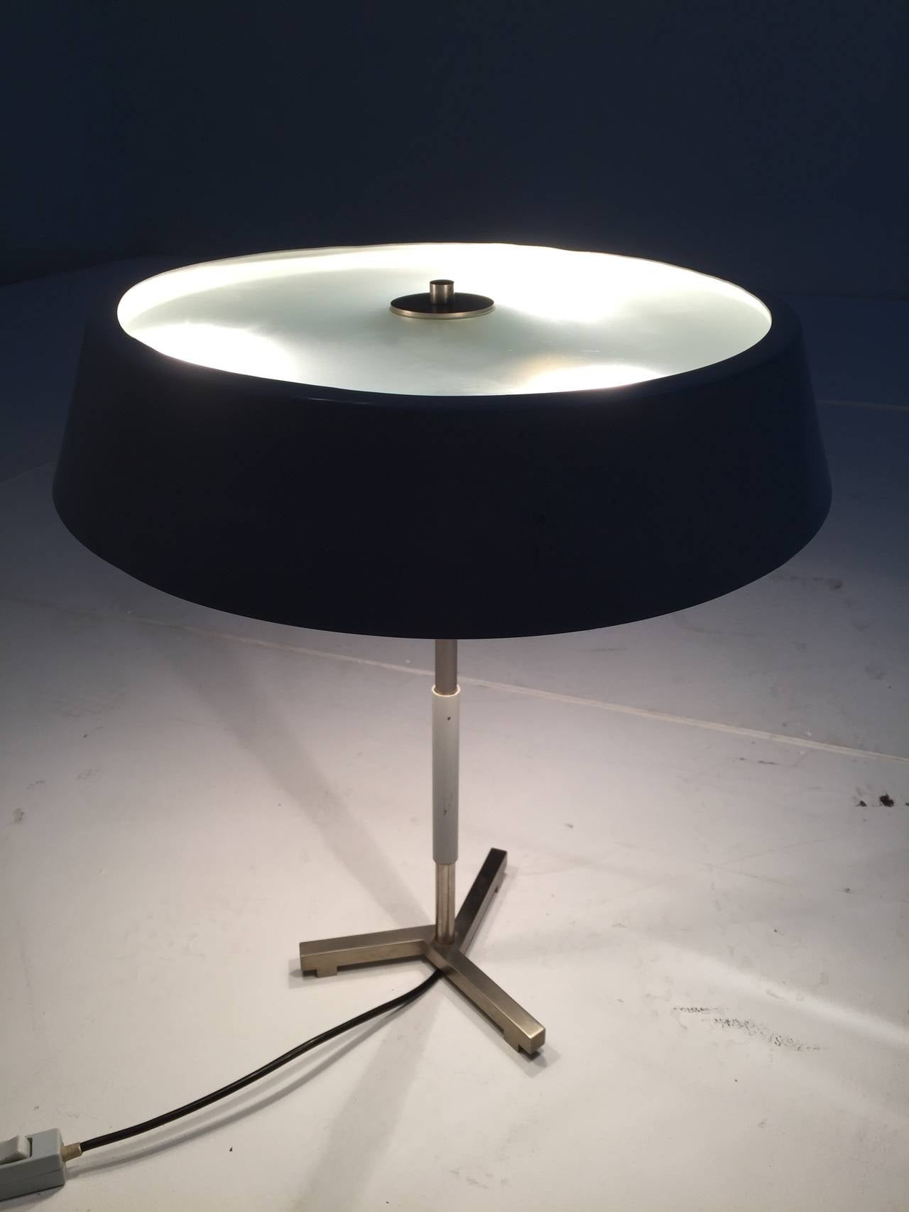Nickel Rare table lamp by H. Fillekes for Artiforte, The Netherlands For Sale