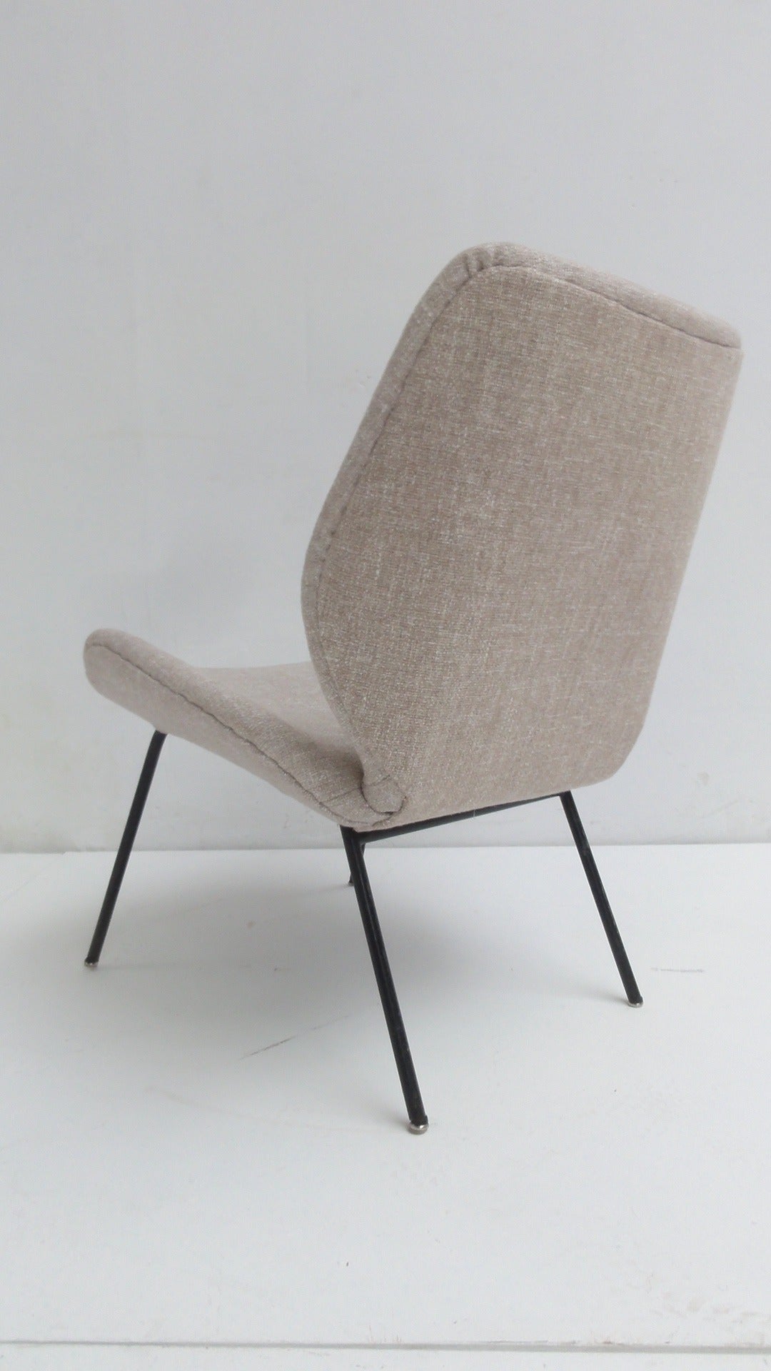 Elegant Pair of 1950s Italian Easy Chairs Attributed to Gastone Rinaldi 1