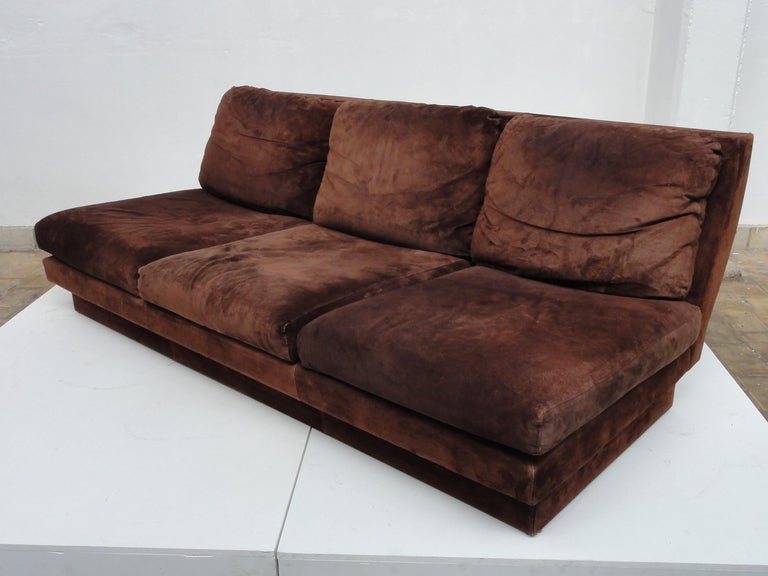 Mid-20th Century Selection of Willy Rizzo sofas available, we can restore,choose your own fabric. For Sale